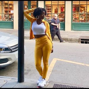 Two piece jogger suit (high waist )